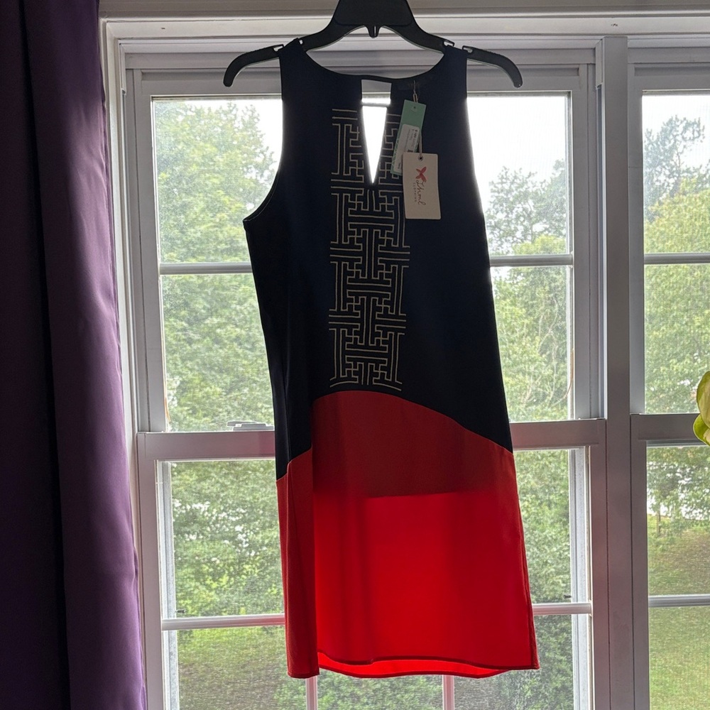 THML Black and Red Midi Dress